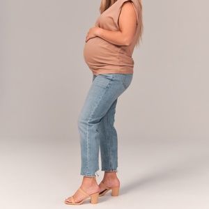 Abercrombie & Fitch Maternity Ankle Straight Jean - Medium Wash